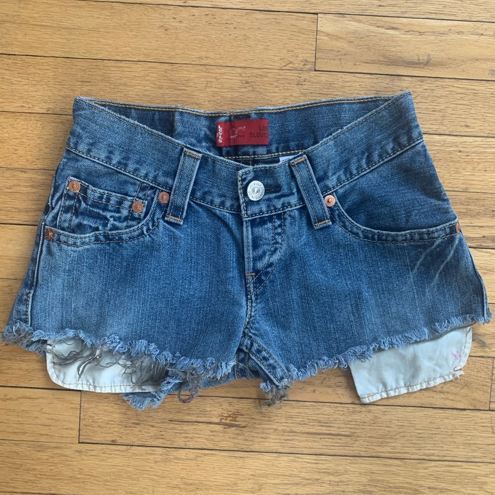 Levi Low Slouch Jean Shorts